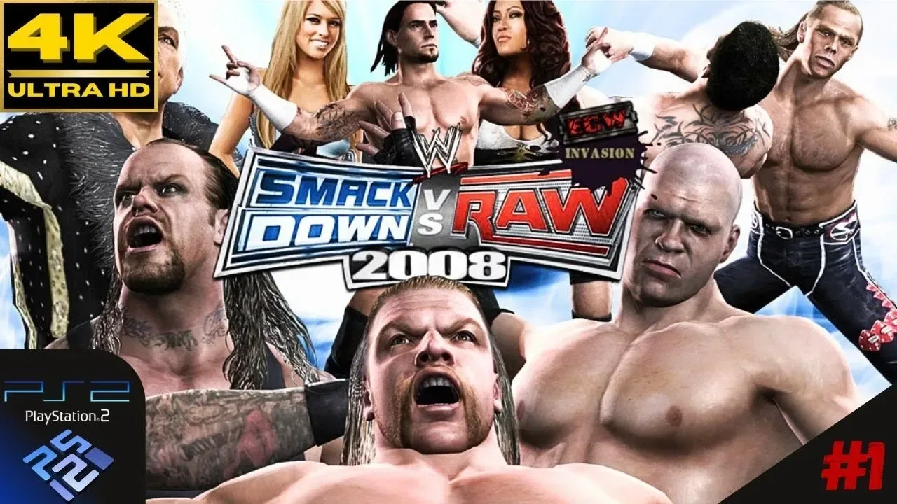 WWE SmackDown vs Raw 2008 PS2 ROM Download