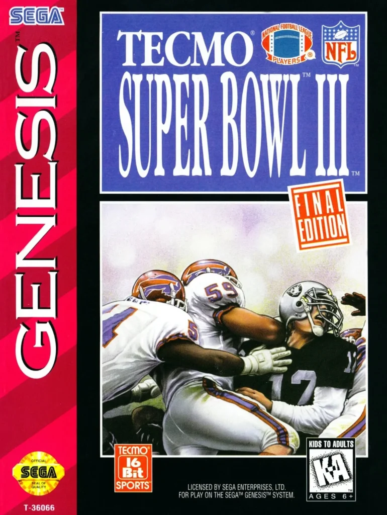 Tecmo Super Bowl SEGA Genesis (SG) ROM Download Tecmo Super Bowl SEGA Genesis (SG) ROM Download